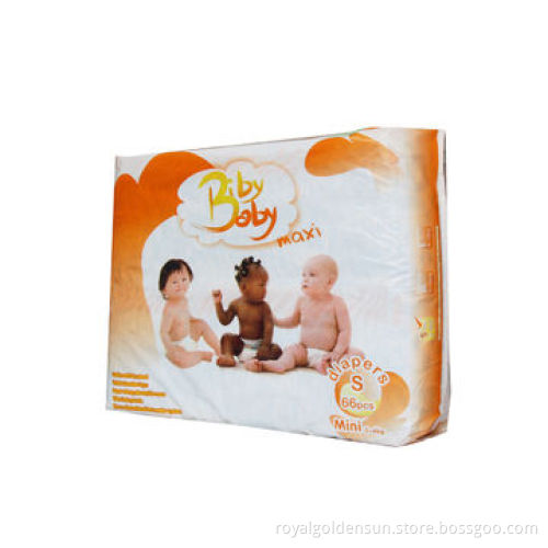 Disposable baby diapers with PP tapes and clothlike back sheet